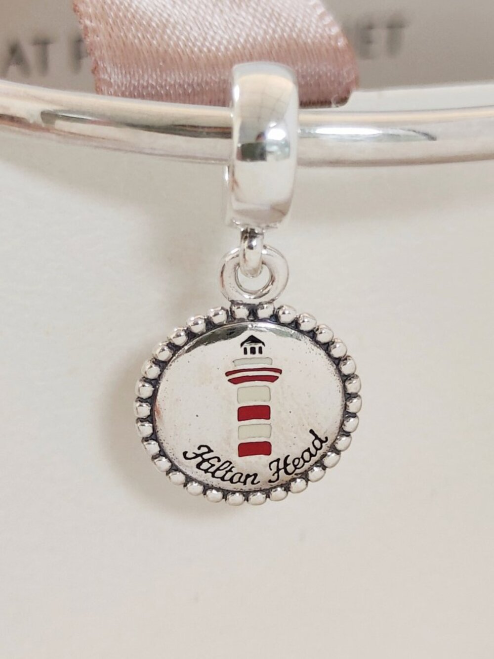 Pandora Hilton Head Harbour Town Lighthouse Exclusive Dangle Charm with box